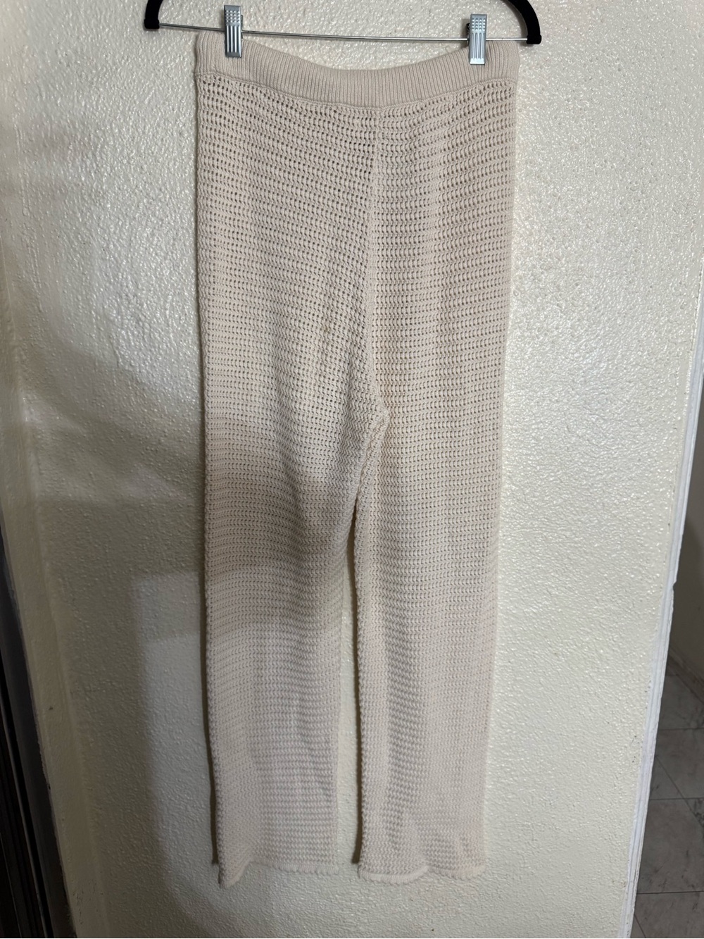 Reformation Cream Rosso Open Knit Organic Cotton Pants size Small - Picture 5 of 9